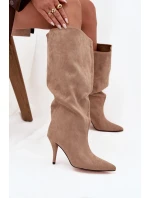 Kozačky na podpatku model 219854 Step in style Kozačky na podpatku model 219854 Step in style