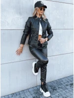 Dámská kožená bunda TRENDY FUSION černá FashionStreet TY3896