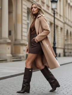 FashionStreet hnědé široké svrchní boty ZY1028