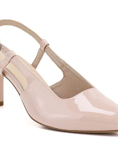 Lakované růžové lodičky bez podpatku Sergio Leone SK157