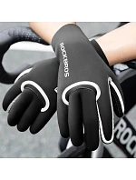 Cyklistické rukavice Rockbros, nepromokavé, velikost: L/XL - černé