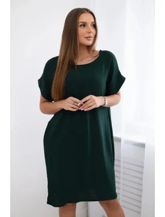 Šaty s kapsami tmavě zelená