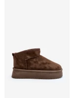 Dámské zimní boty na tlusté podrážce tmavě zelené Caliksa