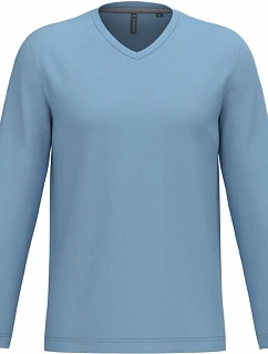 Kariban K 358 Pánské tričko do V s dl. rukávem 20.K358 sky blue