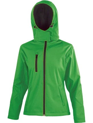 Result R 230F Dámská 3-vrstvá softshellová bunda s kapucí 30.230F vivid green/black