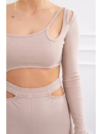 Souprava s halenkou béžová Souprava s halenkou béžová