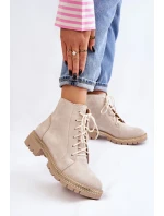 Flat Boots Lewski Shoes 3285 Světle béžová