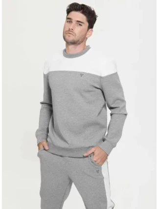 Pánská mikina Z2BQ01KBCK2 CGYH šedá/ecru - Guess Pánská mikina Z2BQ01KBCK2 CGYH šedá/ecru - Guess