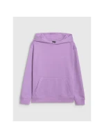 Dívčí nepruhovaná mikina s kapucí 4F 4FJRAW25TSWSF2467-51S