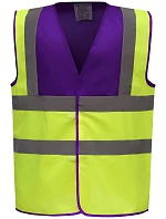 Yoko HVW 100 Hi-Vis bezpečnostní vesta 79.W100 purple/hi vis yellow Yoko HVW 100 Hi-Vis bezpečnostní vesta 79.W100 purple/hi vis yellow