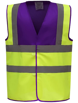 Yoko HVW 100 Hi-Vis bezpečnostní vesta 79.W100 purple/hi vis yellow Yoko HVW 100 Hi-Vis bezpečnostní vesta 79.W100 purple/hi vis yellow