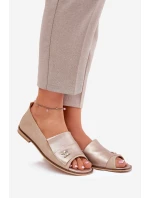 Kožené elegantní baleríny s odhalenými prsty Béžové Zazoo 1865 Kožené elegantní baleríny s odhalenými prsty Béžové Zazoo 1865