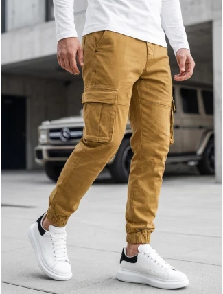 Béžové pánské bojové kalhoty FashionStreet UX4177