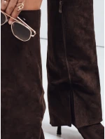 Dámské semišové kozačky s širokým svrškem hnědé FashionStreet ZY1043 Dámské semišové kozačky s širokým svrškem hnědé FashionStreet ZY1043