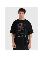 Pánské tričko oversize s potiskem 4F 4FRAW25TTSHM3257-20S