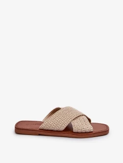 Dámské ploché pantofle Big Star Béžové