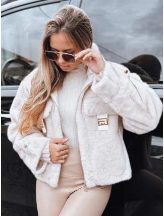 FashionStreet dámský krátký bílý kožich TY5250