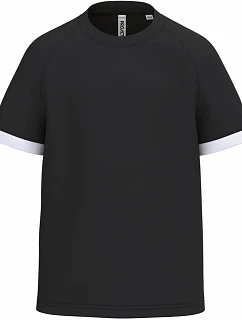 Kariban ProAct PA 4046 Dětské kontrastní sportovní tričko 20.4046 black/white