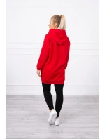 Mikina s kapucí a nášivkami červená Mikina s kapucí a nášivkami červená