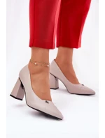 Elegantní Lodičky Na Podpatku Vinceza 62224 Šedé