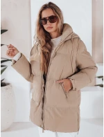 Dámská prošívaná bunda LETLIS béžová FashionStreet TY3247 Dámská prošívaná bunda LETLIS béžová FashionStreet TY3247