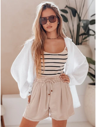 Dámské látkové šortky SUMMER TRIP khaki FashionStreet SY0435