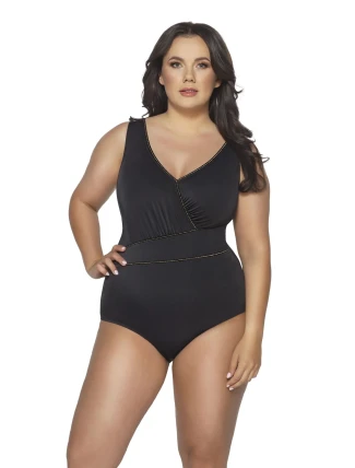 Dámské jednodílné plavky 59 black - AVA Dámské jednodílné plavky 59 black - AVA