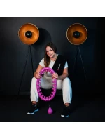 HULA HOP SET HHW12 FIALOVÝ S VÝSTUPKY A ZÁVAŽÍMI HMS + OPASEK BR163 ČERNÝ PLUS SIZE HULA HOP SET HHW12 FIALOVÝ S VÝSTUPKY A ZÁVAŽÍMI HMS + OPASEK BR163 ČERNÝ PLUS SIZE