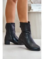 Boty Na Nízkém Podpatku Zateplené Kožíškem Vinceza 85155 Černé