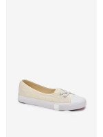 Dámské tenisky s výšivkou Lee Cooper LCW-25-31-3445L béžové