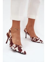 Lodičky S Otevřenou Patou A Pásky Latky Bílá-Hnědá Ravira Lodičky S Otevřenou Patou A Pásky Latky Bílá-Hnědá Ravira