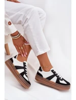 Dámské Tenisky Na Platformě Bílá-Černá Sivirae