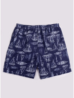 Yoclub Plavky Chlapecké plážové šortky P1 Navy Blue