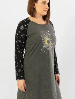 Dámská noční košile s dlouhým rukávem The moon