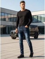 Modré pánské kalhoty FashionStreet UX3804