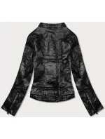 Černá bunda ramoneska se stojáčkem (HM39) Černá bunda ramoneska se stojáčkem (HM39)