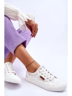 Dámské Krajkové Tenisky BIG STAR W274925 Bílé