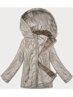 Světle béžová dámská prošívaná bunda s odepínací kapucí S'West (B8356-70)
