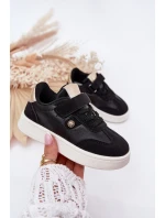 Sportovní Obuv Tenisky Dívčí Na Suchý Zip Černé Zarina