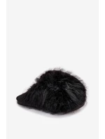 Dámské chlupaté papuče – černé Iseline Dámské chlupaté papuče – černé Iseline