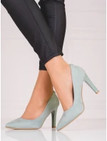 Stylové lodičky dámské šedo-stříbrné na jehlovém podpatku Stylové lodičky dámské šedo-stříbrné na jehlovém podpatku