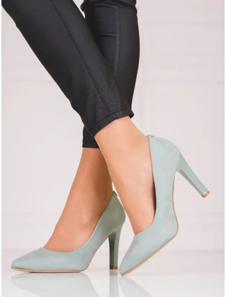 Stylové lodičky dámské šedo-stříbrné na jehlovém podpatku Stylové lodičky dámské šedo-stříbrné na jehlovém podpatku