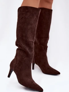 Kozačky na podpatku model 221902 Step in style