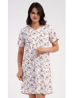 Dámská noční košile s krátkým rukávem Růže