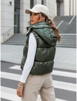 Dámská prošívaná vesta OSHE zelená FashionStreet TY3704 Dámská prošívaná vesta OSHE zelená FashionStreet TY3704
