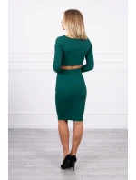 Souprava halenky a sukně zelená Souprava halenky a sukně zelená