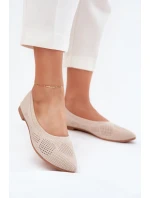 Materiálové Dámské Baletky Béžové Zelira