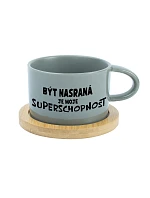 BÝT NASRANÁ JE MOJE SUPERSCHOPNOST - šedý hrníček makronka 200 ml BÝT NASRANÁ JE MOJE SUPERSCHOPNOST - šedý hrníček makronka 200 ml