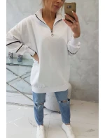 Mikina se zipem a kapsami bílá Mikina se zipem a kapsami bílá