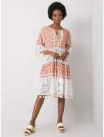 Šaty DHJ SK 13567.41P tmavě oranžová Šaty DHJ SK 13567.41P tmavě oranžová